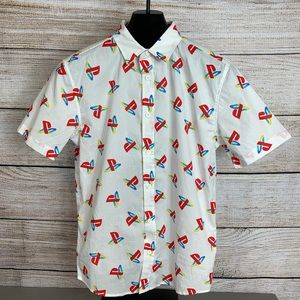 PlayStation Medium Button Front Shirt NWOT